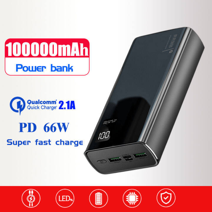 QH【crazy deal 】original 66W 100% super fast charge powerbank 30000mah ...