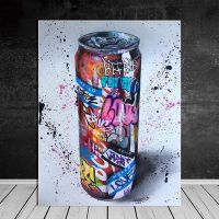 Graffiti Creative Bottle Art บทคัดย่อ HD พิมพ์ Modern Nordic ผ้าใบห้องนั่งเล่นตกแต่งบ้าน-เหมาะสำหรับคนรักศิลปะ