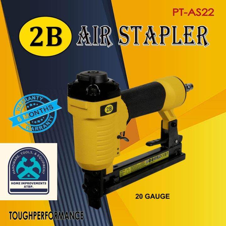 2B PNEUMATIC AIR STAPLER 120PSI WITH CASE HEAVY DUTY QUALITY PTAS22