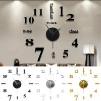 ZZOOI Modern Design Acrylic Frameless 3D Wall Clock DIY Large Creative Watch Home Office Decoration Exquisite Timepiece For Livingroom