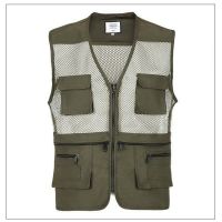 CODTheresa Finger Summer Net Middle-Aged And Elderly Vest Pockets Are More Breathable Male Thin Horse Dad Put Outdoor Leisure Fishing