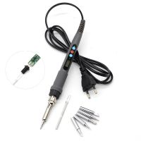 220V Digital LCD Electric Soldering Iron 60W  Adjustable Temperature Mini Portable Welding Solder Station Heat Pencil Tip Tools