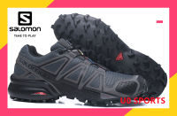 Salomonให้อำนาจ Speedcross 4รองเท้าวิ่งสำหรับผู้ชายรองเท้าเดินป่าเดินป่ากลางแจ้งดำเทาเข้มรองเท้าผ้าใบกีฬาข้ามประเทศขนาด40-47