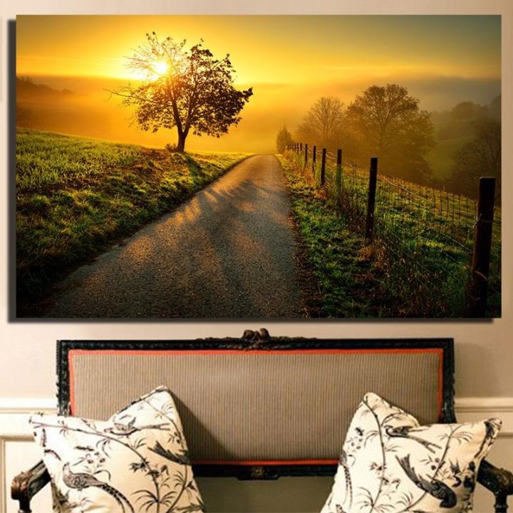 beautiful-sunset-scenery-painting-print-on-waterproof-canvas-large-size-wall-art-pictures-for-living-room-drop-shipping