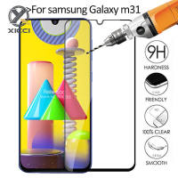 Xicci กระจกนิรภัยสำหรับ Samsung Galaxy M31/Samsung M31 6.4 m315f เต็มฝาครอบป้องกันหน้าจอป้องกันการระเบิด 9H สมบูรณ์ครอบคลุมเต็มกาวแก้วฟิล์มป้องกัน