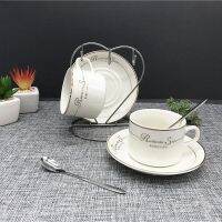 Genuine Original High-end European-style Phnom Penh small luxury exquisite ceramic coffee cup and saucer set scented tea creative simple home delivery spoon shelf