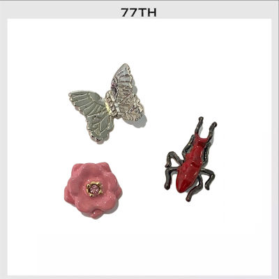 77th Ant, flower, butterfly เซทต่างหู มด, ดอกไม้, ผีเสื้อ