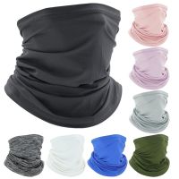 【CC】 Silk Scarf Bandana Men Face Windproof Breathable Protection Neck Gaiter Fishing Hiking Cycling