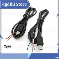 Dgdfhj Shop 2pin 4pin Mini USB Male Jack Power Cable 5Pin DIY Charging Data Transmission Connector Welding 1m Wire repair 2 4 Core charger