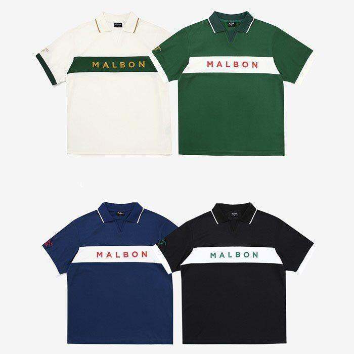 the-original-single-han-edition-malbon-golf-suit-mens-golf-horizontal-stripes-bump-color-quick-drying-polo-shirt-collar-with-short-sleeves-golf