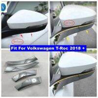 Volkswagen T-Roc 2018-2022,กระจกมองหลังประตูกันถูแถบป้องกันรอยขีดข่วนฟิล์มกันรอยสำหรับ Bemper Belakang