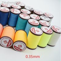 200m 0.35mm Round Waxed Thread Polyester Cord Wax Coated Strings For Braided DIY Leather Craft Hand Sewing Thread