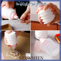 ท่อหัวฉีดไอซิ่งเค้กคัพเค้กเครื่องมือตกแต่ง DIY ขนม1ชิ้นแบบใช้ซ้ำได้