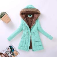 FTLZZ New Autumn Winter Women Jacket Cotton Padded Casual Slim Coat Emboridery Hooded Parkas Plus Size 3xl Wadded Overcoat