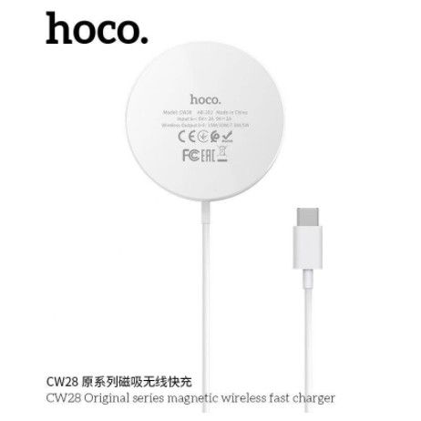 hoco-cw28-แท่นชาร์ทมือถือ-wireless-charger-ที่ชาร์จไร้สายแบบแม่เหล็ก-สำหรับi12