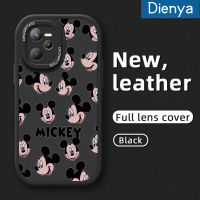 Dienya เคสสำหรับ Realme C35 C31 Narzo 50A,เคสลายการ์ตูนมิกกี้น่ารักเมาส์ดีไซน์ใหม่กันตกเคสโทรศัพท์หนังซิลิโคนหนาเกรดป้องกันการกระแทกเคสสีขอบนิ่ม