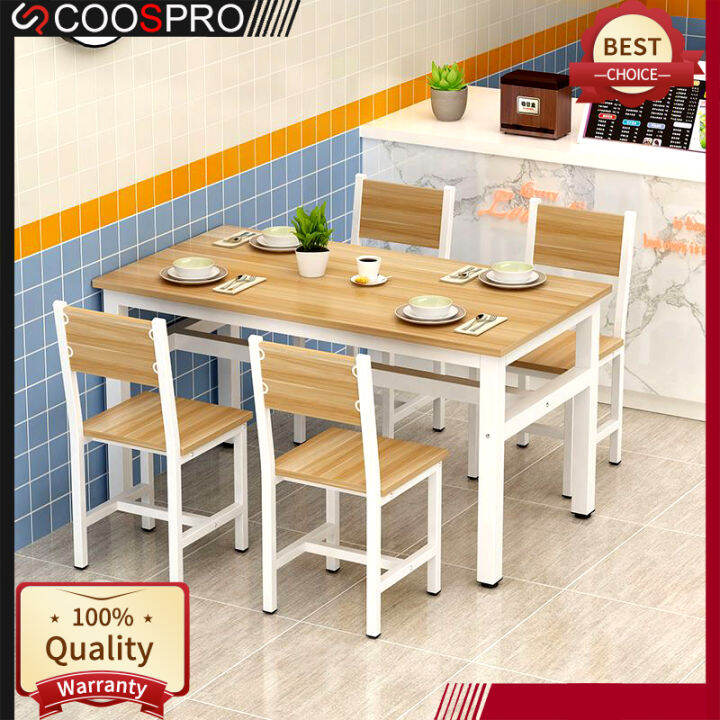 Coospro Dining Table Set with 4 Chairs Sturdy and Durable Good for 46