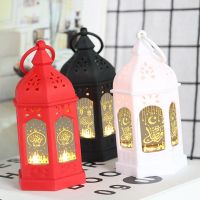 2023 EID Mubarak Portable Lantern LED Light Ornaments Islamic Muslim EID Festival Decor Gurbang Ramadan Decorations for Home