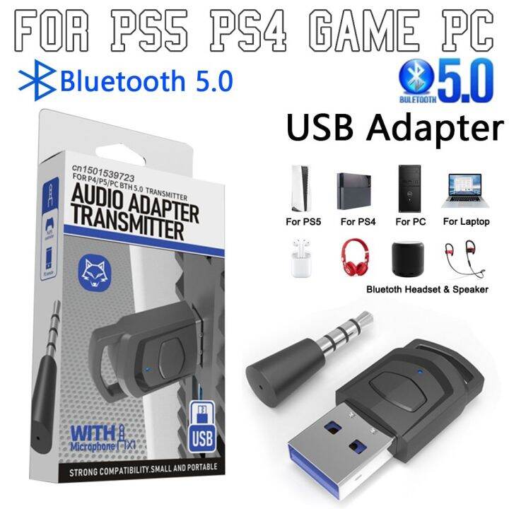 Wireless Headphone Adapter Receiver For PS5/PS4 Game Console PC Gaming