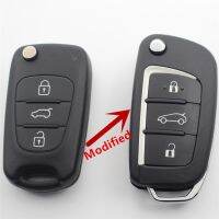 XIEAILI Replacement 3Button Modified Flip Folding Remote Key Shell For Hyundai I30/IX35/Verna For Kia K5/Rio/Picanto/Ceed K05