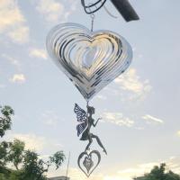 Fairy Wind Chimes ตกแต่ง Angel Love Heart Wind Spinner สแตนเลส Windchimes Bell Garden แขวน Windchime สำหรับระเบียง