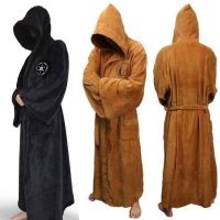 ชาย Flannel Robe ชาย Hooded หนา Star Dressing Gown Jedi Empire เสื้อคลุมอาบน้ำผู้ชายฤดูหนาวยาว Robe Mens Bath Robes Homewear