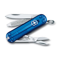 Victorinox มีดพับ Swiss Army Knives (S), Classic SD Translucent, Blue (0.6223.2T)