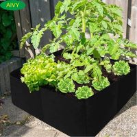 Garden Grow Bag Rectangle Breathable Planting Container  Anti-Corrosion Raised Planting Bed Gardening pots  Flowers Vegetables Bag Accessories