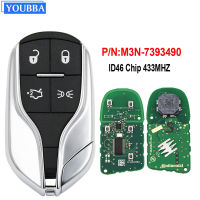 YOUBBA Keyless Go Smart Remote Key ID46PCF7953 433Mhz สำหรับ Maserati Quattroporte President Ghibli Levant M3N-7393490 2012-2015