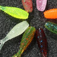 【hot】✷► 10pcs 36mm 0.3g Fluorescent Tail Wobbler Silicone Artificial Bait Fishing Tackle Soft Worm Lures