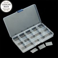 LINSOIR 15 Cells Compartment Plastic Jewelry Storage Organizer Box Case Adjustable Tools Beads Container Jewelry Making F2414