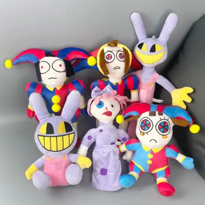 Hot THE AMAZING DIGITAL CIRCUS Plush Clown Toy Pomni Jax Anime Joker Plushies Dolls Children Christmas Halloween Gift