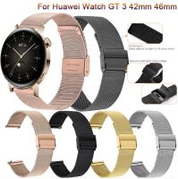 สายโลหะสแตนเลสสตีลสำหรับนาฬิกา Huawei GT 4 3 2 Pro 42Mm 46Mm สายสายนาฬิกาข้อมือสำหรับนาฬิกา Huawei 3 GT2 GT3 Pro สายข้อมือโลหะ Correa