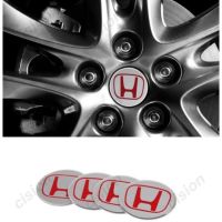 Style car 4Pcs/Set 55.5mm Auto Car Tire Wheel Center Hub Caps Emblem Decal Cover Stickers Car Hub Decoration For Honda City Civic Beat Accord H-RV Vezel Odyssey Jazz Insight Elysion Spirior Motor Accessories hui