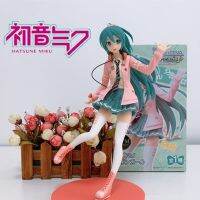 Sega Spm Vocaloid Hatsune Miku ของแท้24ซม. Bandai ตุ๊กตาขยับแขนขาได้พีวีซีสำหรับเด็กผู้หญิง