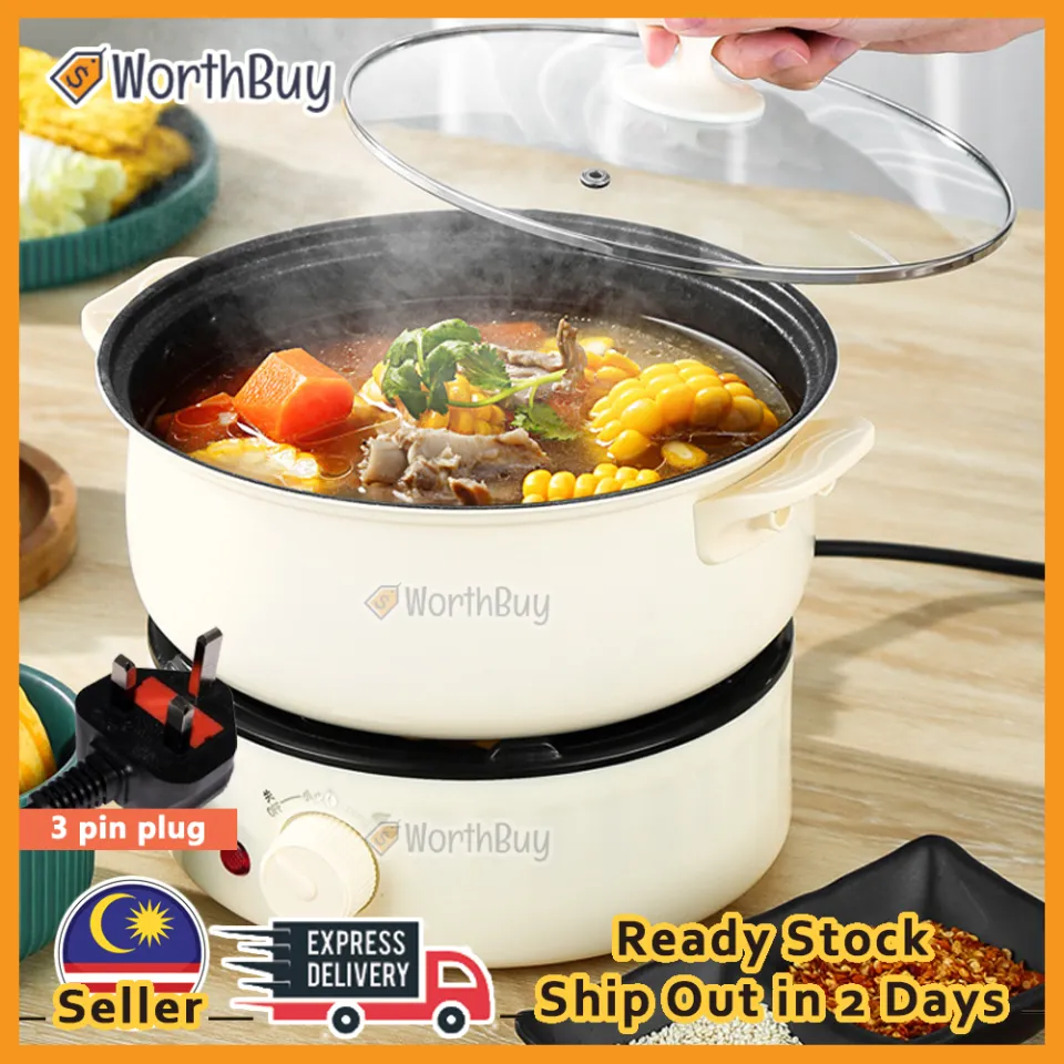 Multifunctional Non-Stick Coated Electric Dual Heating Modes