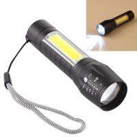 SmartPhonemall A2 USB Charging Waterproof Zoomable XPE + COB Flashlight with 3-Modes &amp; Storage Box