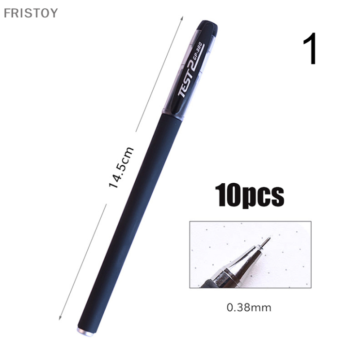 fristoy-qearl-10pcs-high-quality-0-5-0-38mm-clear-liquid-ink-ball-pen-for-student-school-office