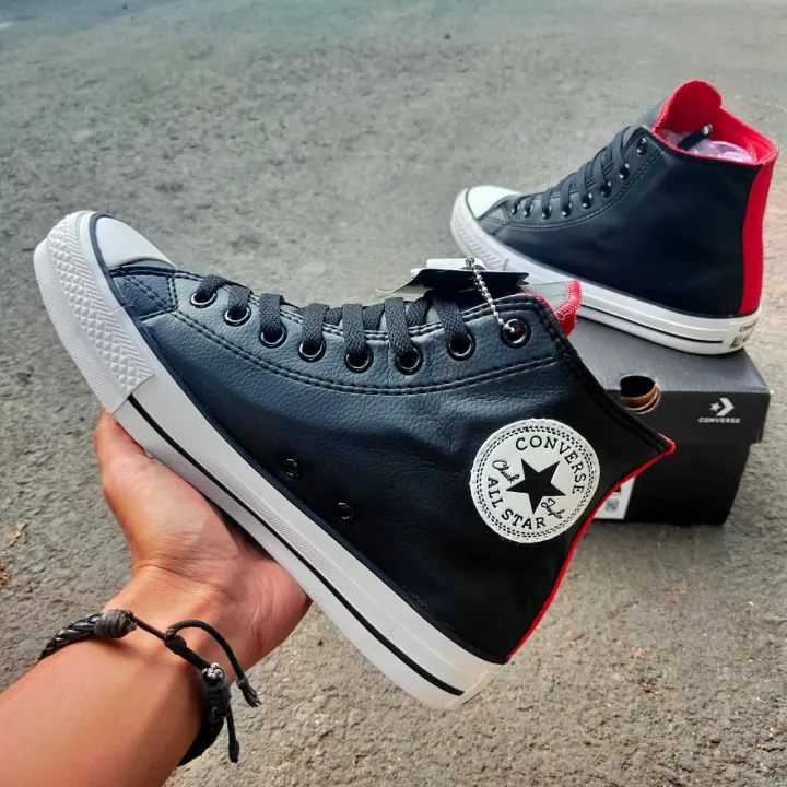 mens black and white chuck taylors