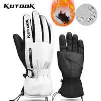 hotx【DT】 KUTOOK Skiing Gloves Thermal Cycling Snowboard Touchscreen for Motorcycle Ski Accessories