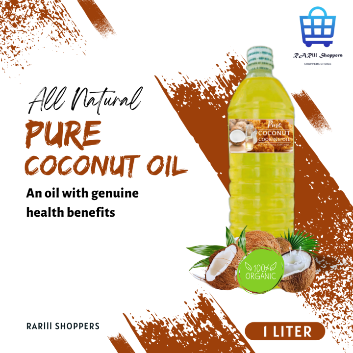 Pure Organic Coconut Cooking Oil 1 liter Lazada PH