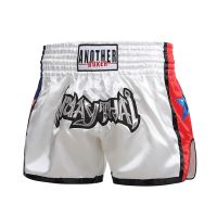 Anotherboxer กางเกงขาสั้นมวยไทยมวยสำหรับทุกเพศระบายอากาศได้ดี MMA มวยไทยต่อสู้