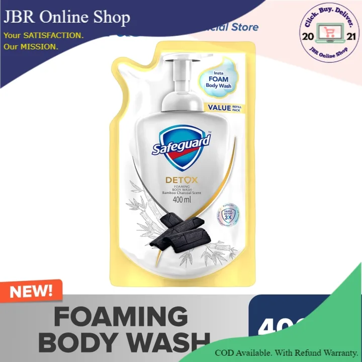 Safeguard Detox Foaming Bodywash Charcoal 400ml Refill Lazada PH
