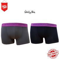 CB VALENTINO RUDY VI2-N213 PACK 1ตัว บ็อคเซอร์ขอบยางทอ micro modal 93.4% roica 6.6%  มี 2 สี เทา ดำ Men underwear ส่งฟรี