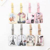 【DT】 hot  8 Colors Travel Accessories Famous Eiffel Tower Luggage Tag PU Suitcase ID Addres Holder Baggage Boarding Tag Portable Label