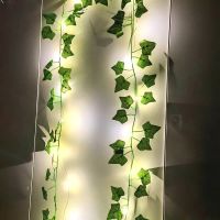 [ดอกไม้ประดิษฐ์ร้อน688] Guirnalda De Plantas Artificiales Liana LED Para Decoración Hogar Enredadera De Hojas De Ratán De Sala Accesorios Colgantes Para Sala De Estar 2M