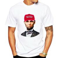 เสื้อผ้าผชเสื้อยืด ลาย Abraham Lincoln Trump MAGA Hat Cool Ivory ไซซ์ S 5XL T 1424S-5XL  1JJD