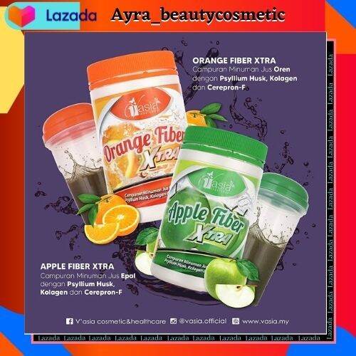 V'Asia Orange Fiber Xtra / Apple Fiber Xtra 400G + FREE SHAKER Lazada