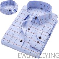 ▩✢ Fashion Hot Sale Men 39;s Long sleeve Shirts Young Men 39;s Korean Slim Business Shirts Casual All match Plaid Square Collar Shirts