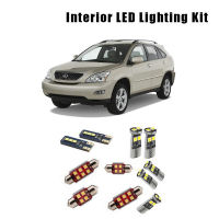 For 2004-2007 2008 2009 Lexus RX330 RX350 RX400h 19pcs Canbus LED Bulbs Interior Map Dome Door Light Kit License Plate Lamp